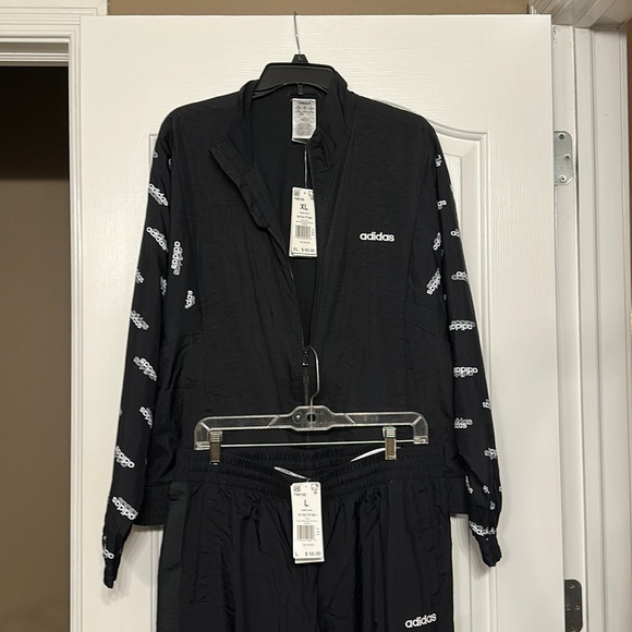 adidas Other - Brand, new, black, and white Adidas track jacket and pants
